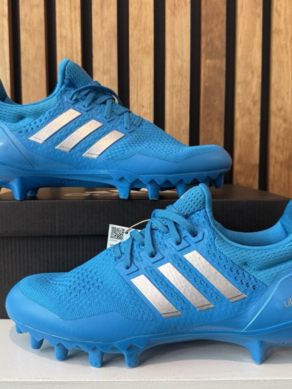 SIZE 12 MENS - adidas UltraBoost Primeknit Football Cleats Blue Elite JP7412